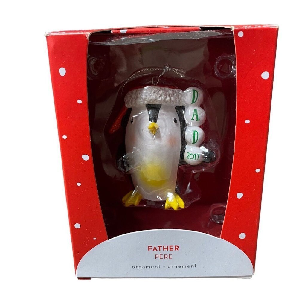American Greetings Father Dad 2017 Christmas Ornament Penguin Heirloom Ornaments